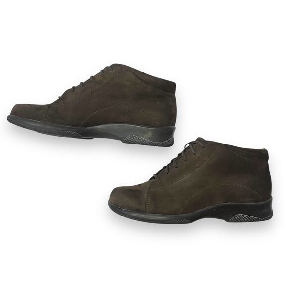 Munro Women's Comb Last Lace Up Suede Walking Ankle Bootie 6 N Brown Nubuck - Picture 3 of 11